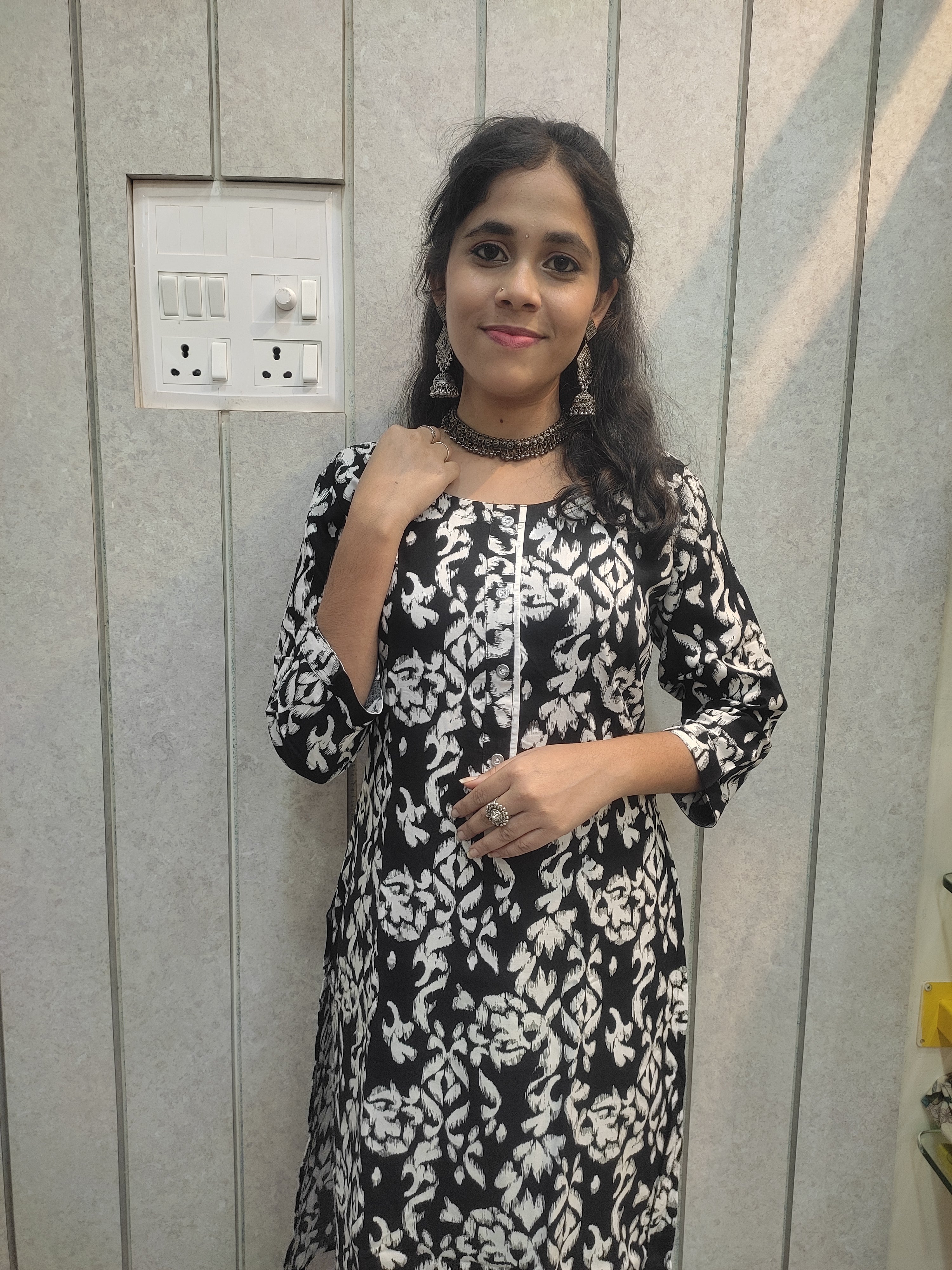 Fly fit Kurtis | Printed Boat Neck Kurta