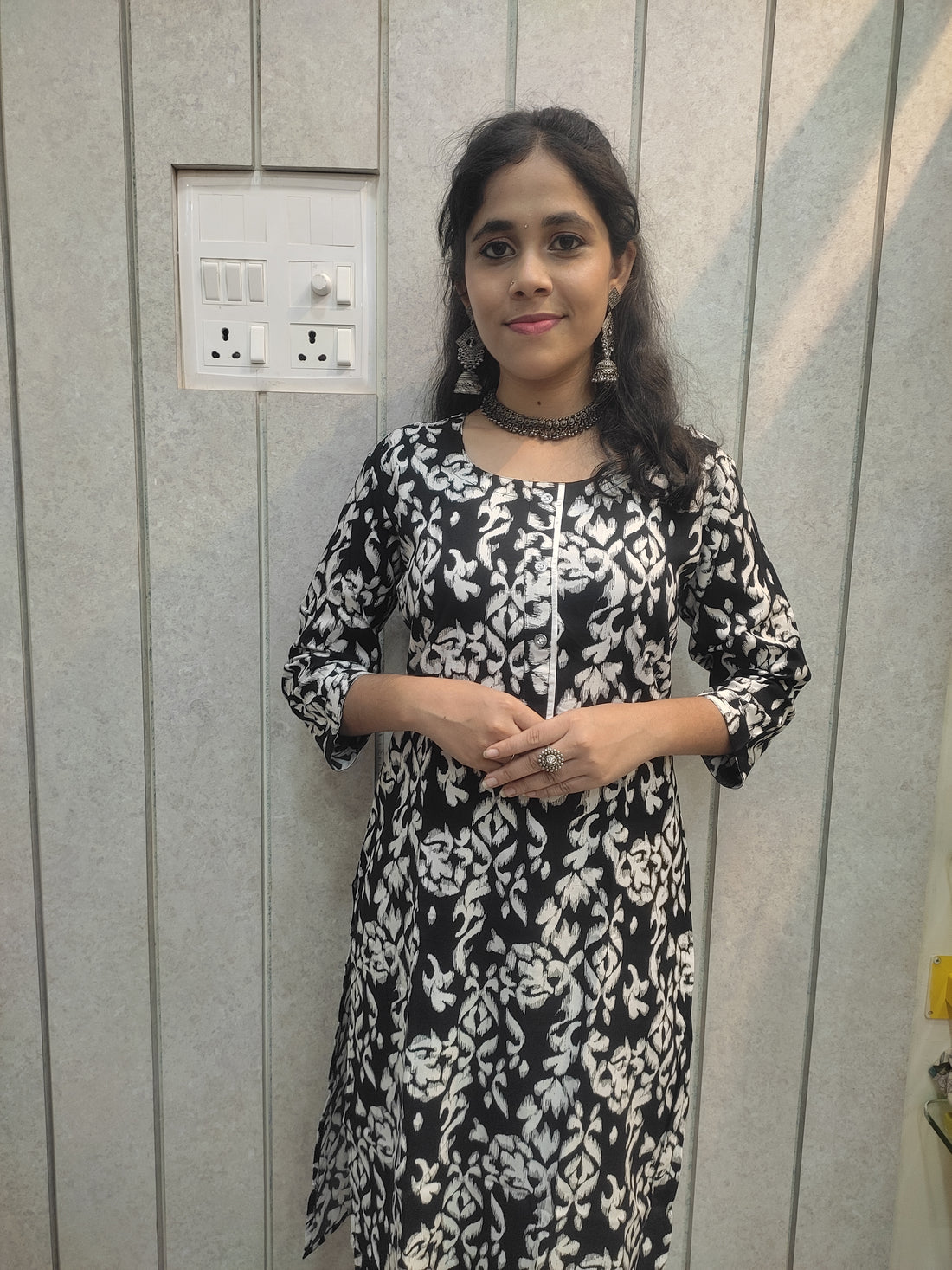 Fly fit Kurtis | Printed Boat Neck Kurta