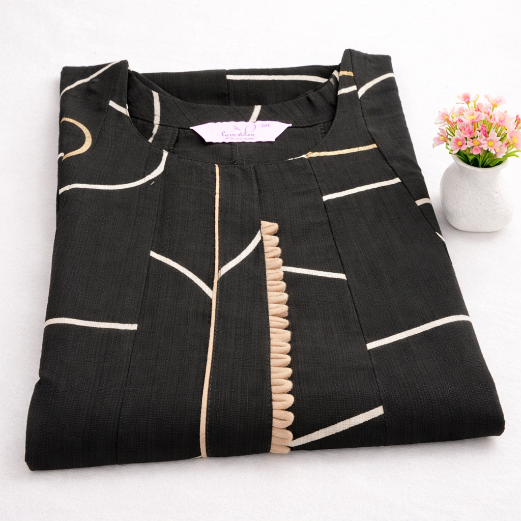 Black Umbrella Style Kurtis for Women | Vatican Fabric