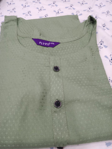 fly fit\ printed boad neck kurta