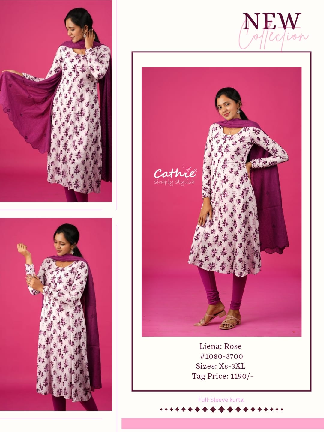 cathie rose full sleeve kurta