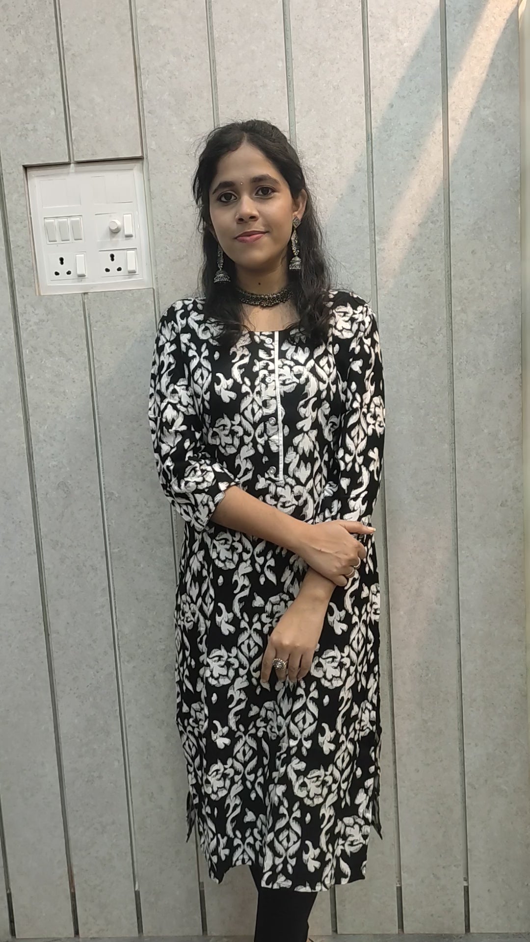 Fly fit Kurtis | Printed Boat Neck Kurta